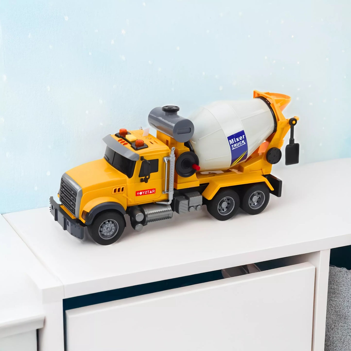 WOOPIE Sunkvežimis Betono maišytuvas Rotary Būgnas Šviesos Skamba Geltona