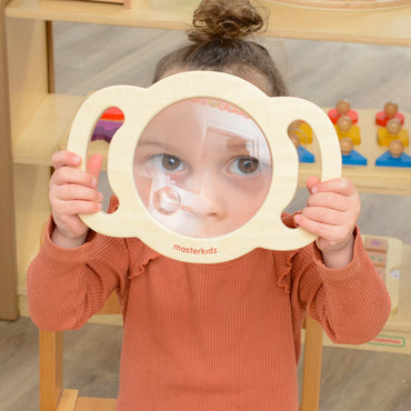 Medinė tyrinėjimų lupa su dvigubu didinimu (3x + 5x)