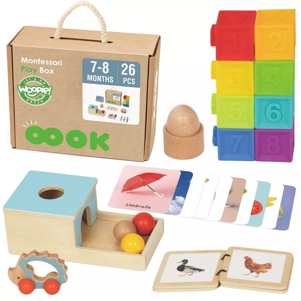WOOPIE GREEN XXL Montessori Box Sensorinis ir edukacinis 6in1