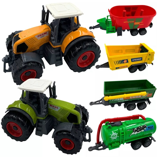 WOOPIE Mini Farmer’s Set Traktoriai su Priekabomis