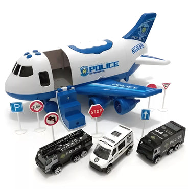 WOOPIE suardomas lėktuvo transporteris policija su 3 policijos automobiliais