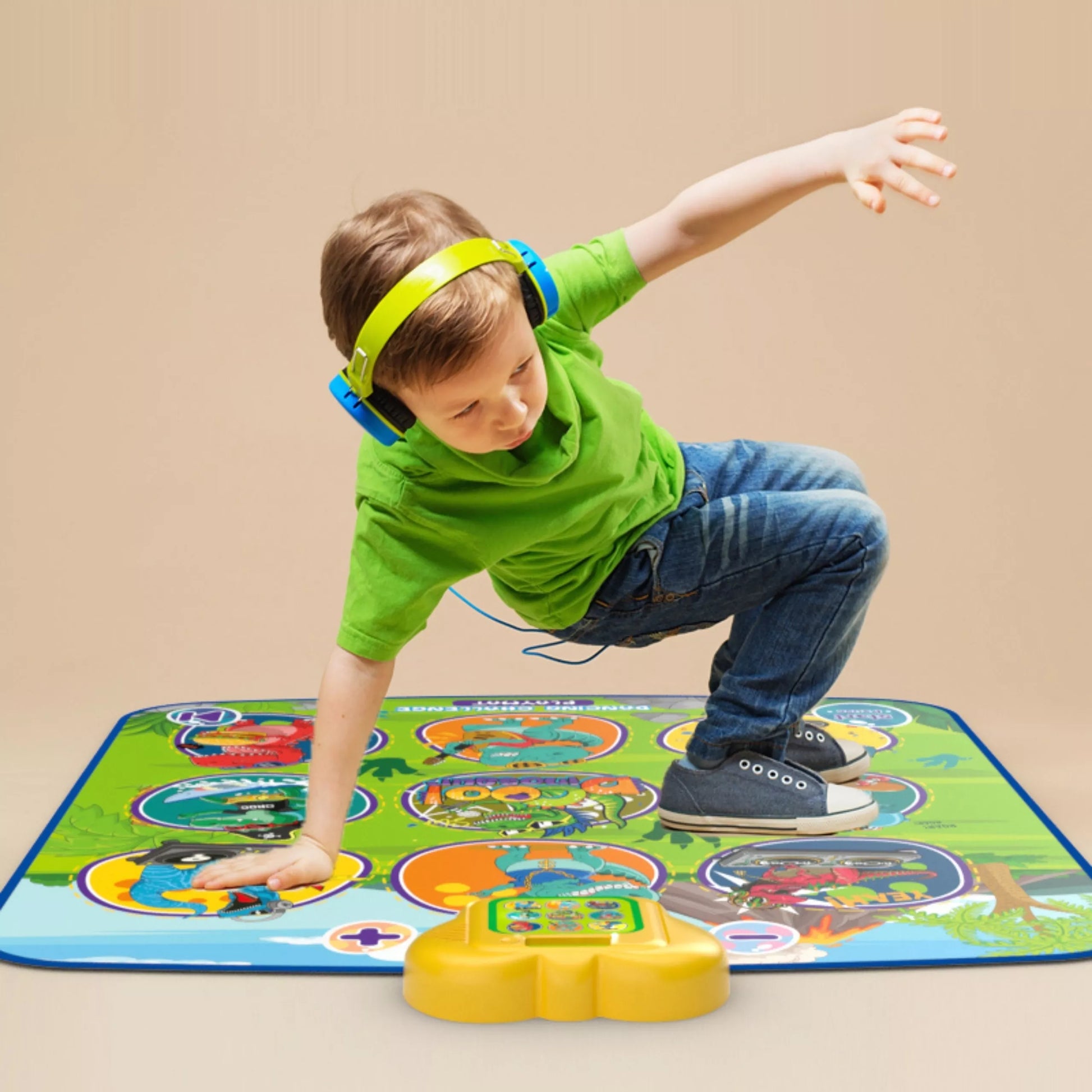  WOOPIE dinozaurų muzikinis kilimėlis, arkadinis šokių žaidimas