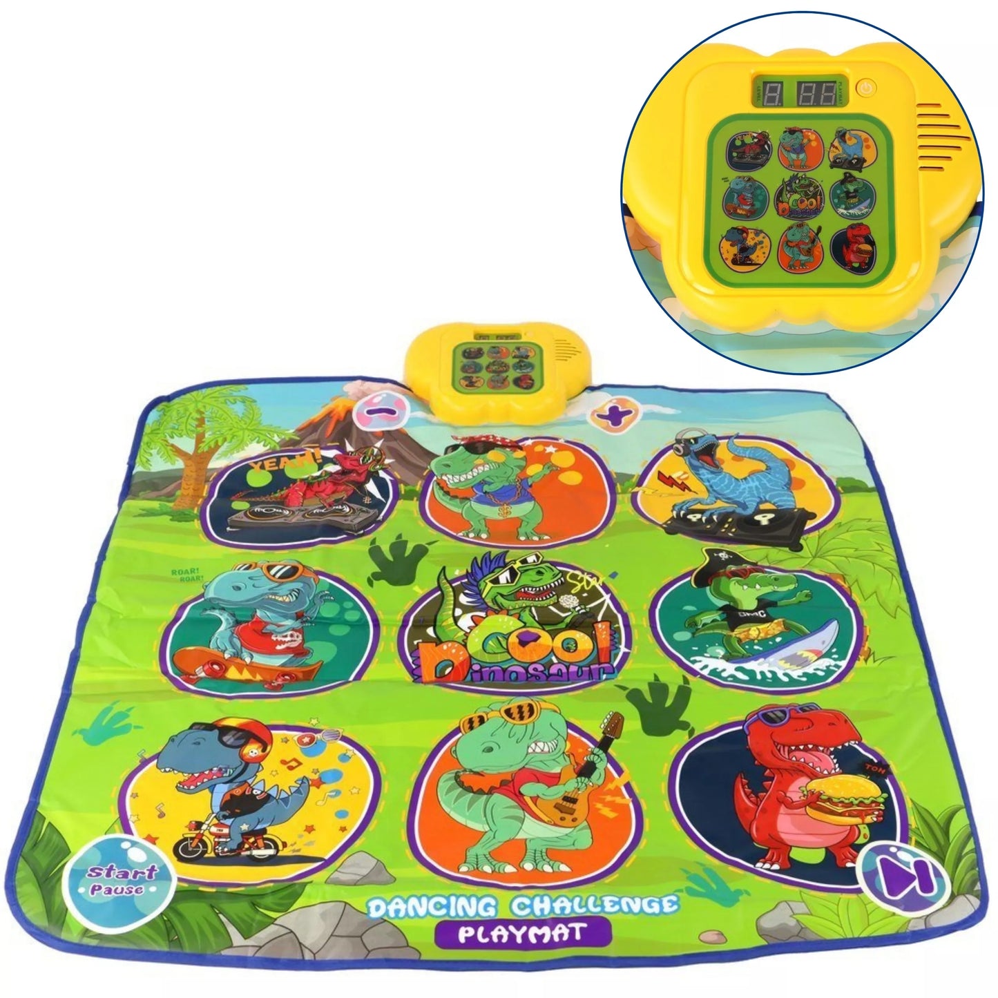  WOOPIE dinozaurų muzikinis kilimėlis, arkadinis šokių žaidimas