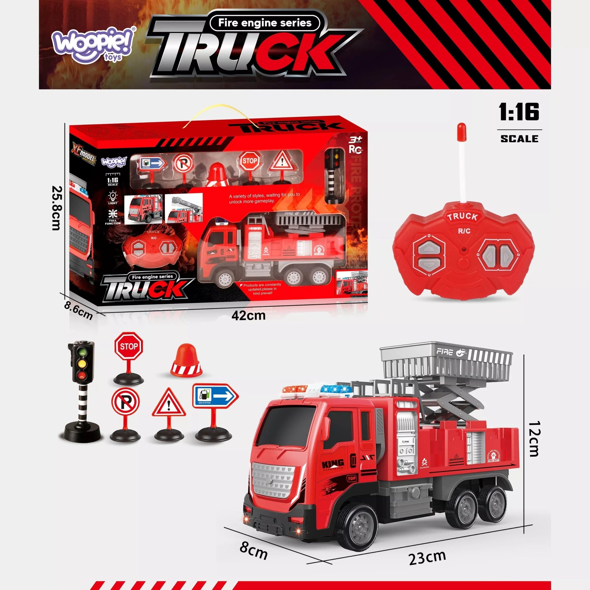 WOOPIE nuotolinio valdymo gaisrinės mašinos keltuvas