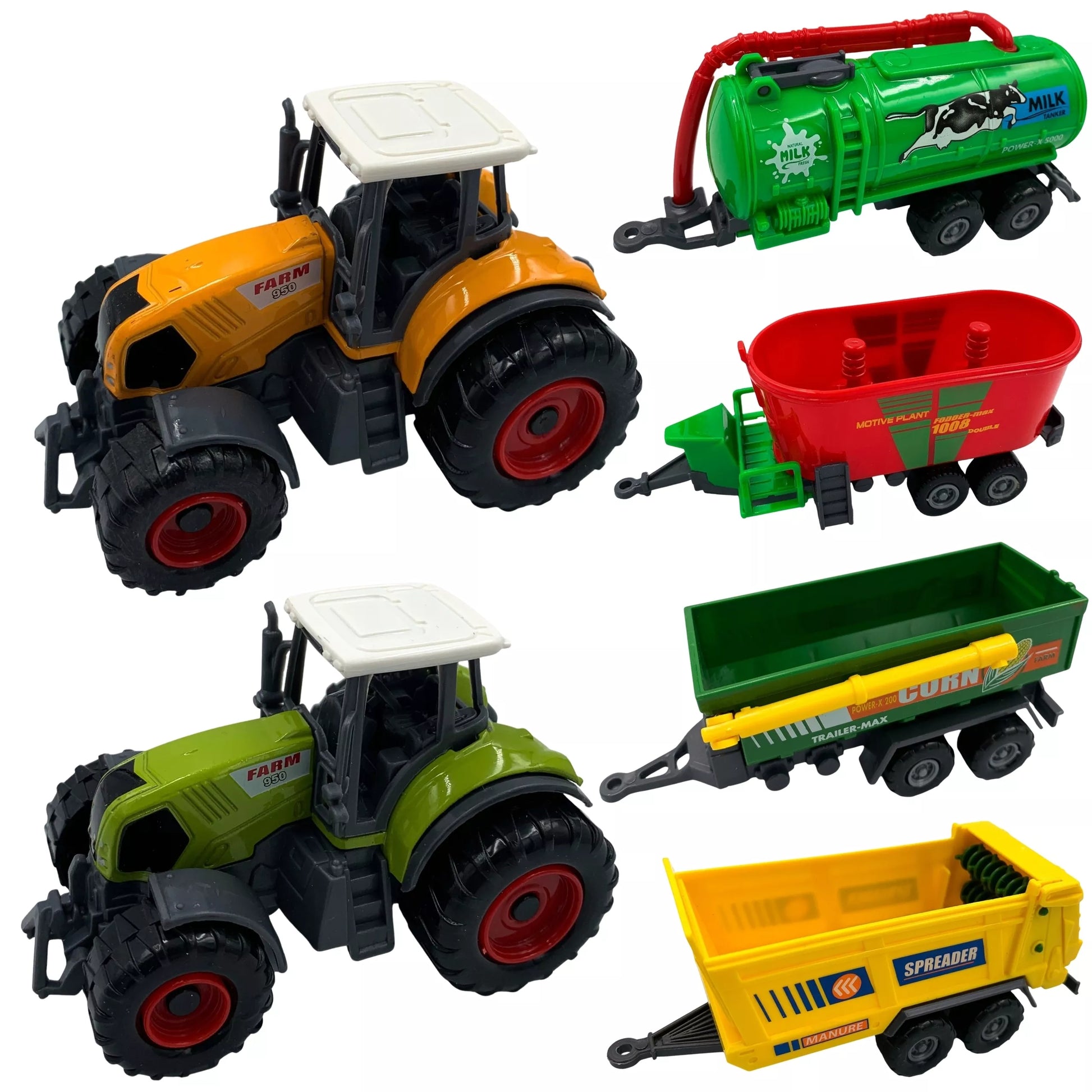 WOOPIE Mini Farmer’s Set Traktoriai su Priekabomis