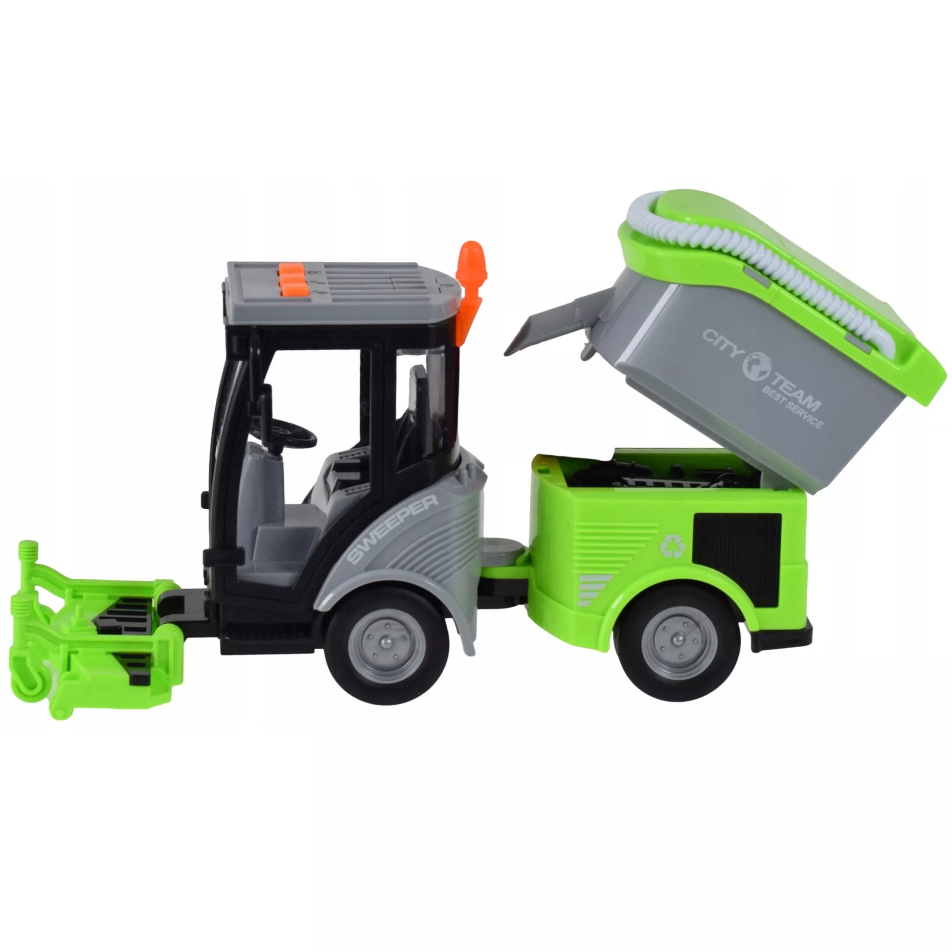 WOOPIE City Sweeper 1:16 Žaliojo garso ir šviesos efektai