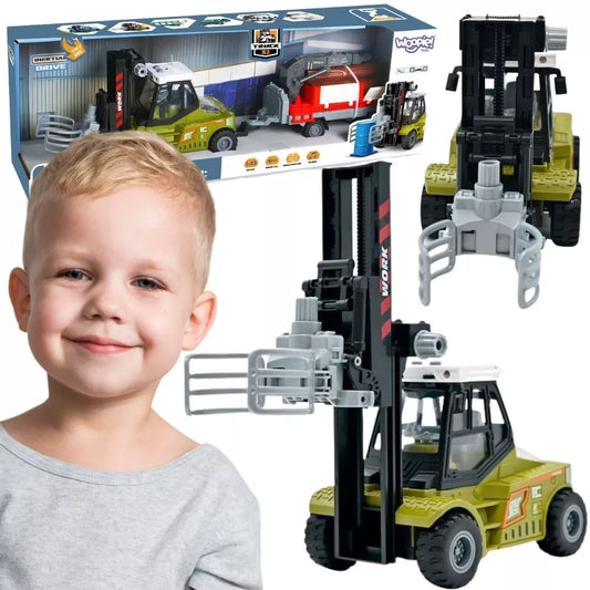 WOOPIE Užsegamas šakinis krautuvas su priekaba Šviesos garsai