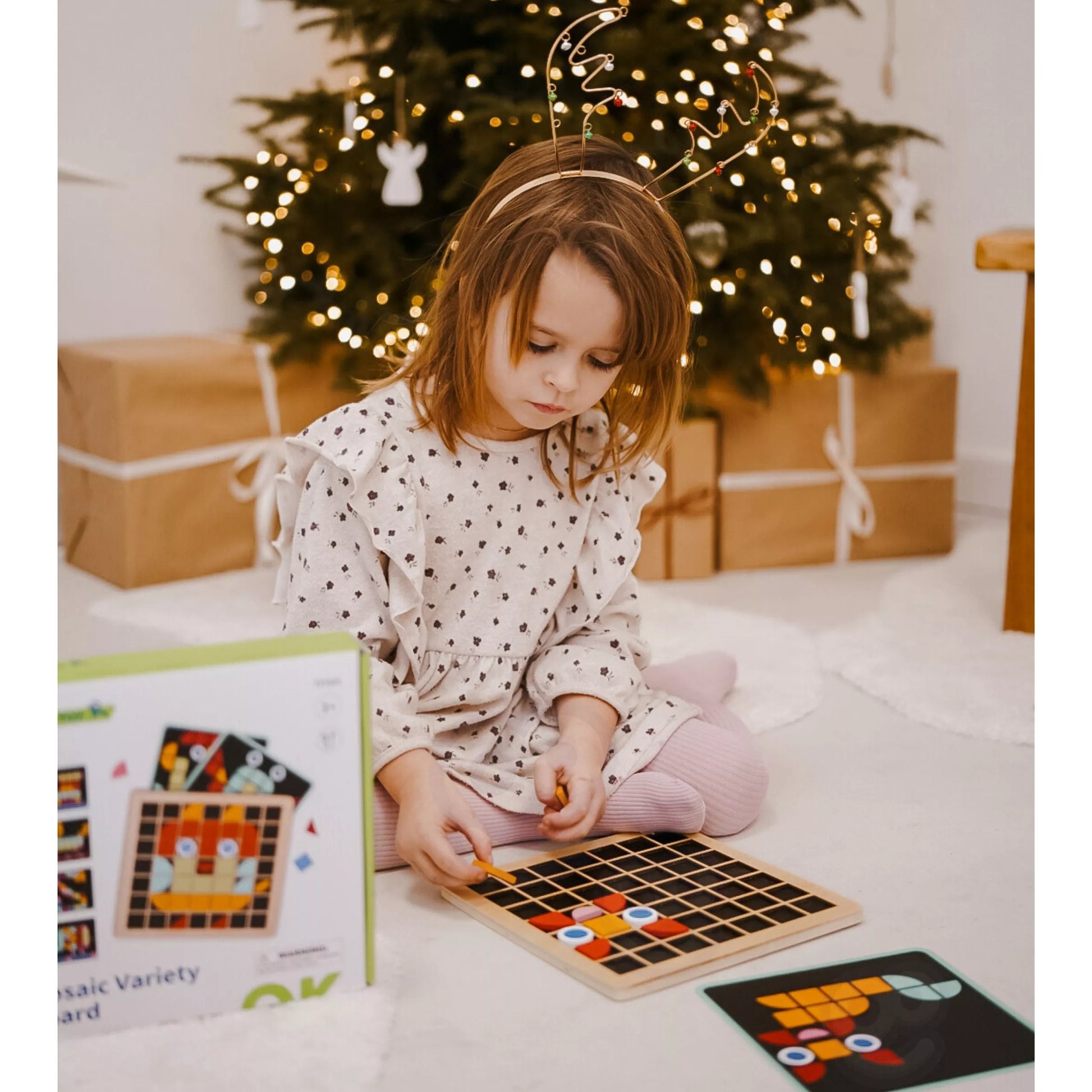 TOOKY TOY medinė mozaika – Montessori dėlionė