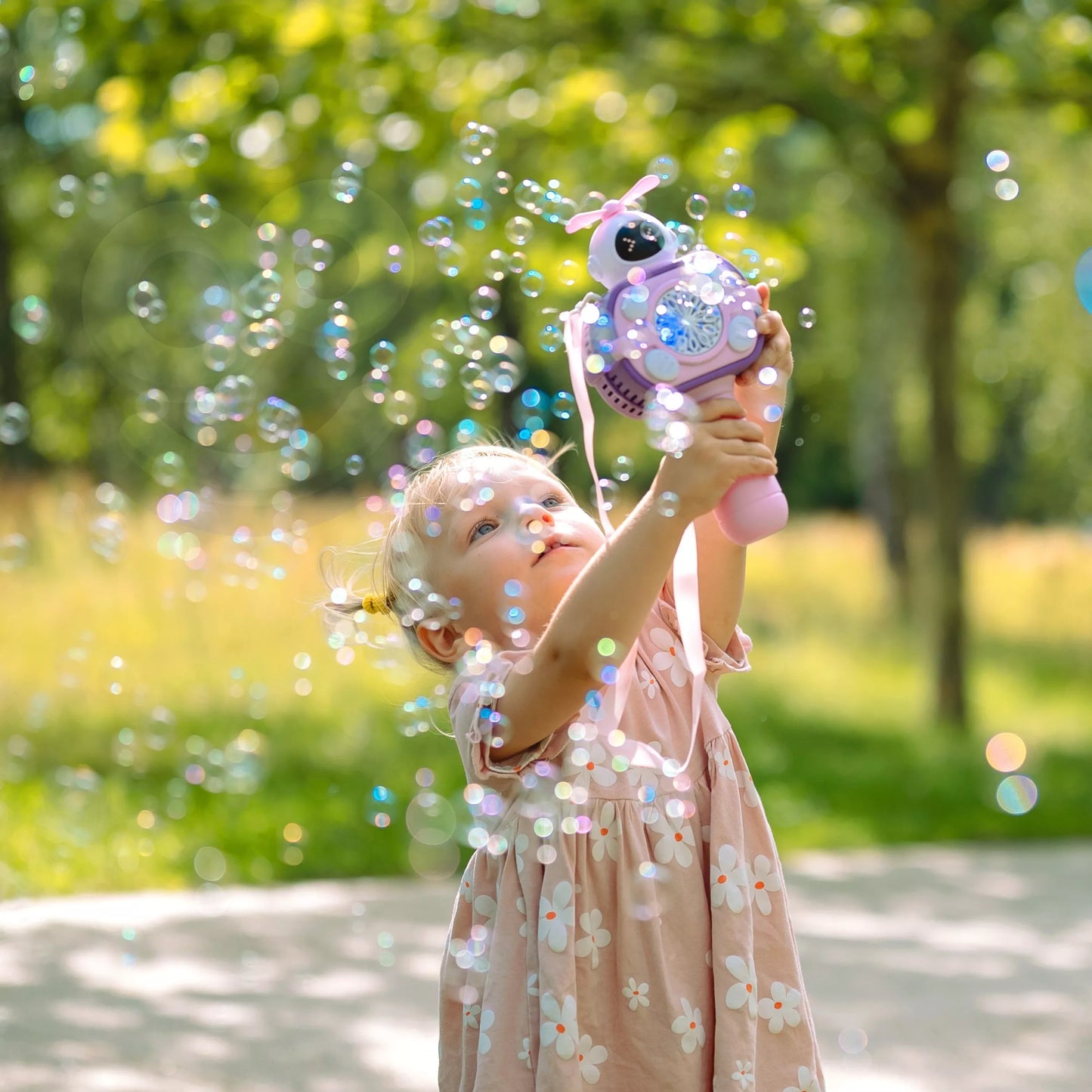 WOOPIE Astronauto burbulų aparatas rožinis