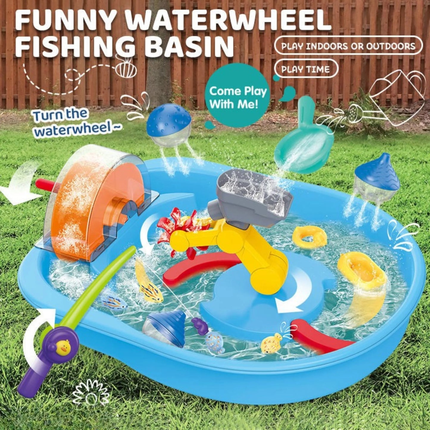 WOOPIE Vandens Trasa 2in1 Žvejybos Žaidimas 14vnt