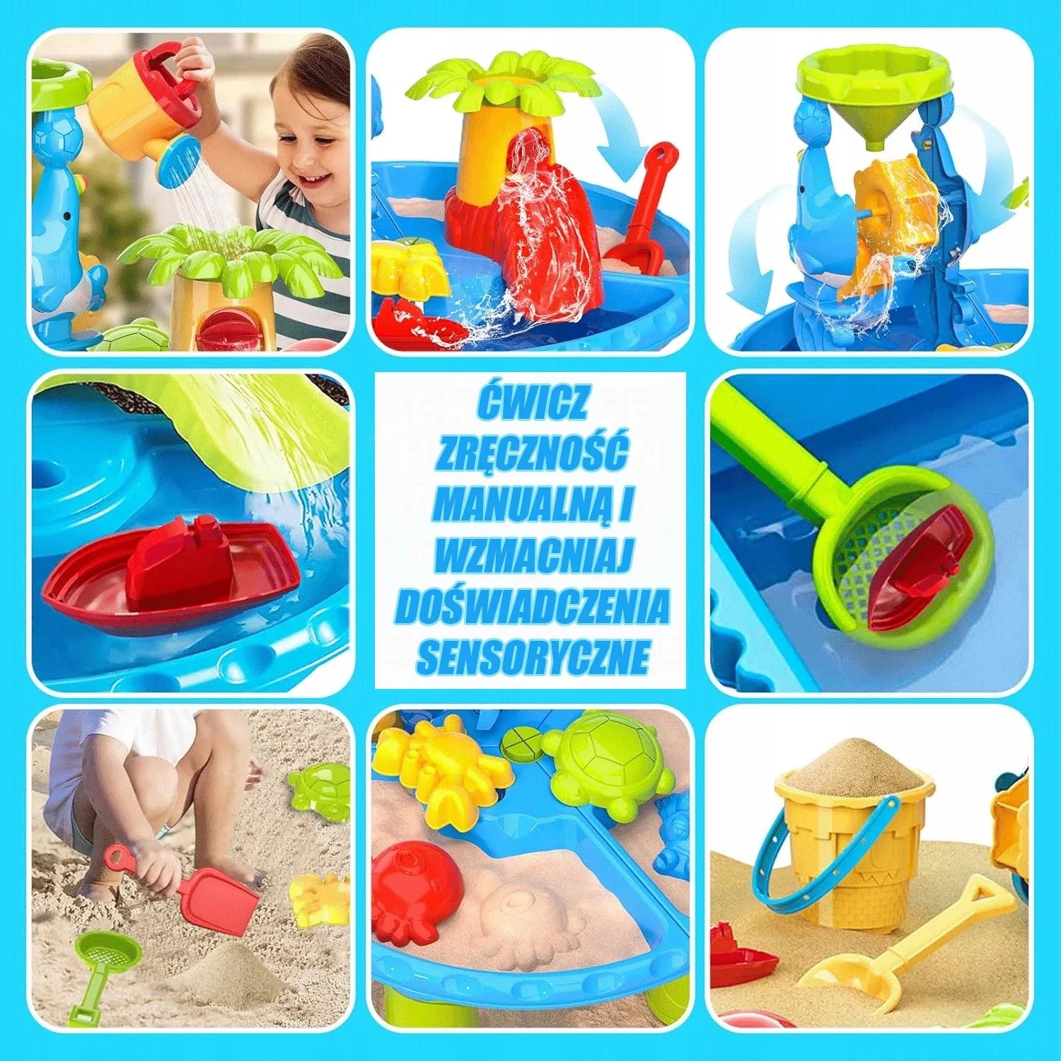 WOOPIE vandens stalas 2in1 smėlio dėžė su kėde