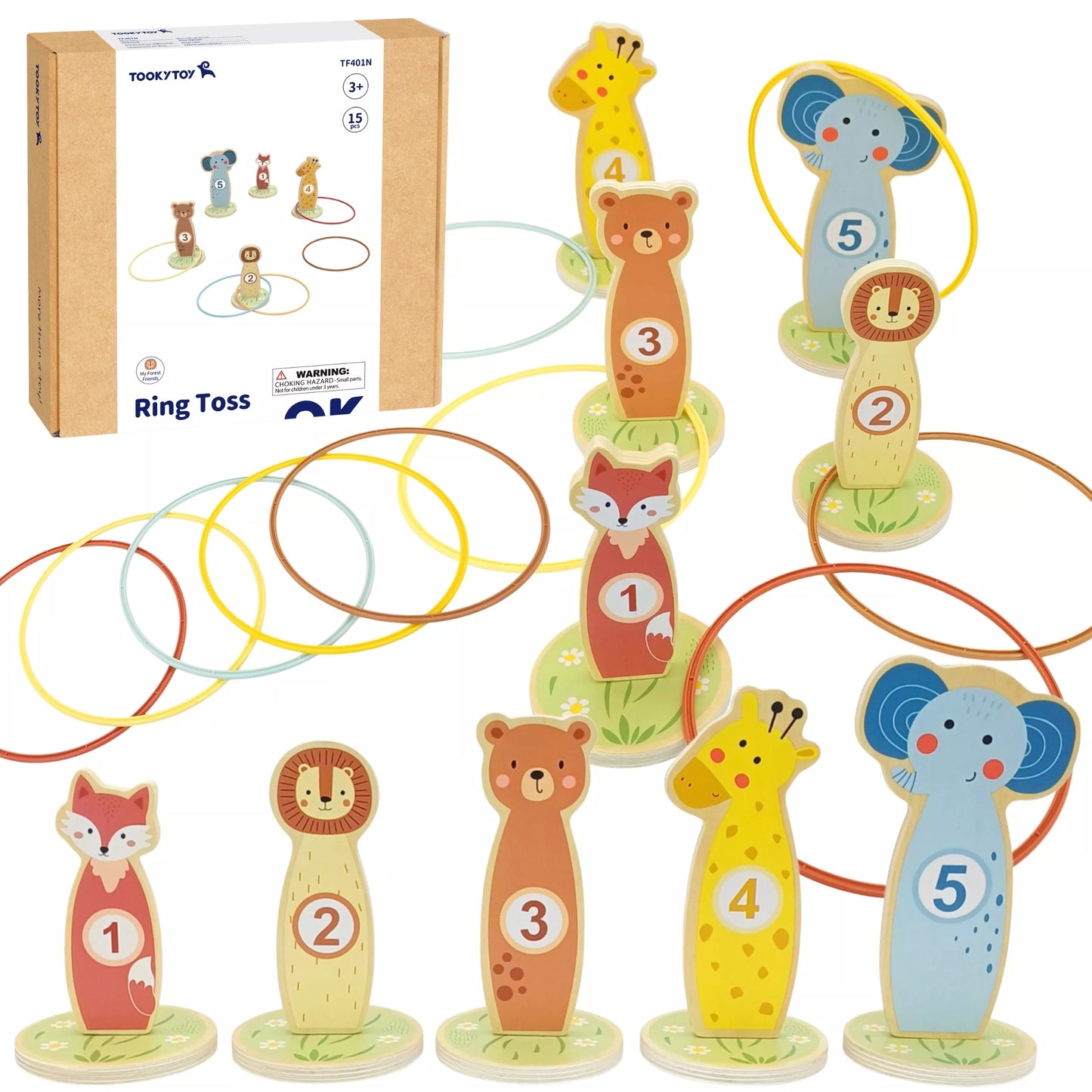 TOOKY TOY medinis įgūdžių žaidimas „Žiedų metimas“