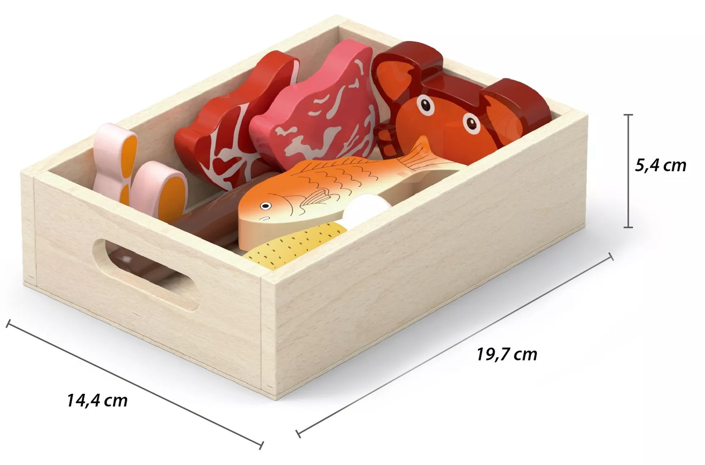 VIGA Medinis maisto produktų rinkinys dėžutėse Pusryčiai Žuvis Mėsa Pieninė