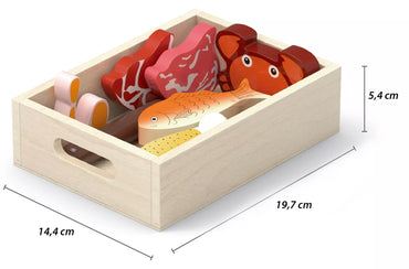 VIGA Medinis maisto produktų rinkinys dėžutėse Pusryčiai Žuvis Mėsa Pieninė