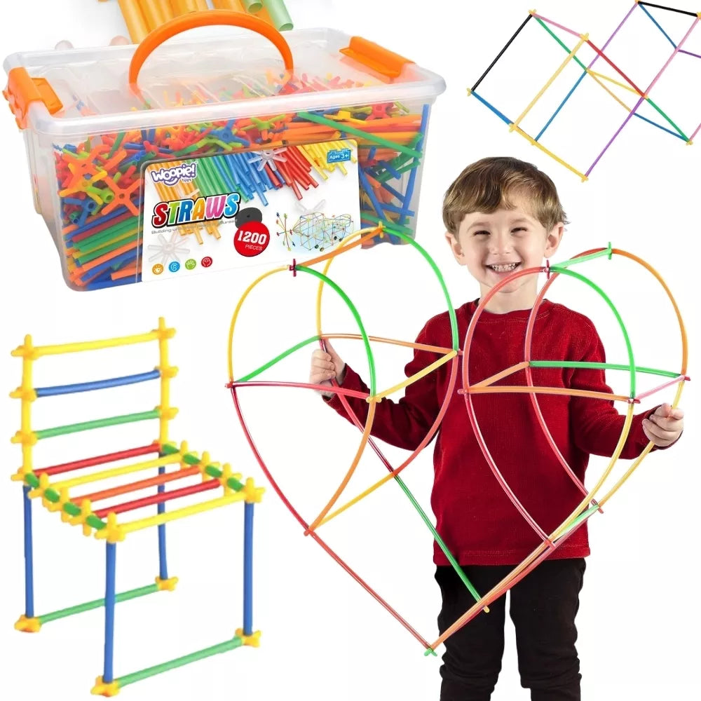 WOOPIE spalvoti šiaudeliai, 1200 vnt.