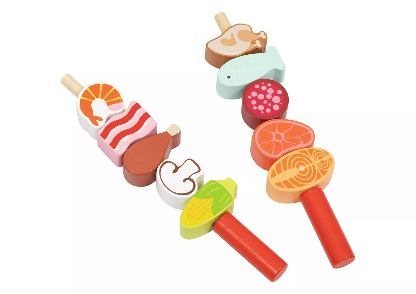 TOOKY TOY medinis grilio rinkinys – edukacinė lentelė ir maisto produktai