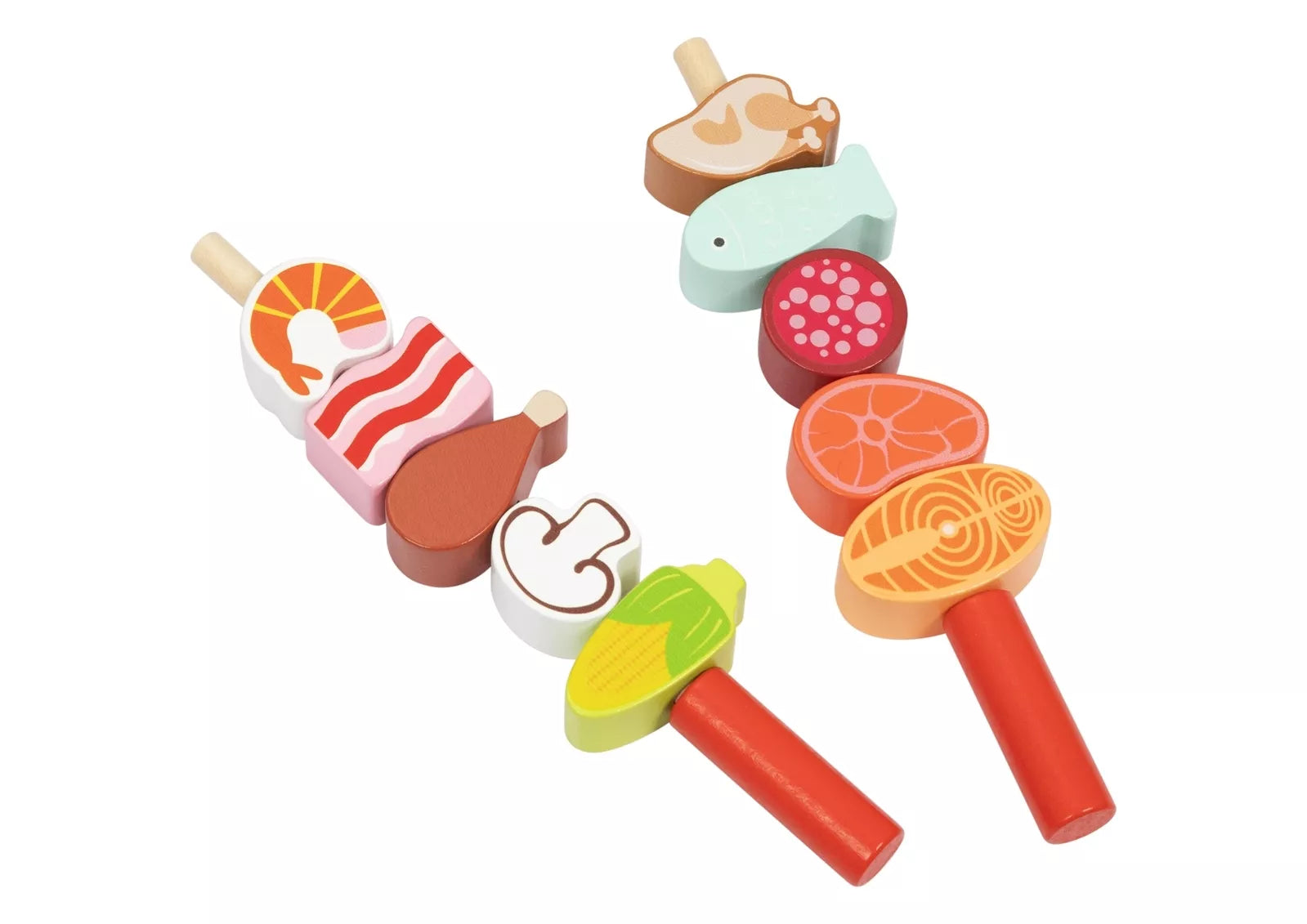TOOKY TOY medinis grilio rinkinys – edukacinė lentelė ir maisto produktai