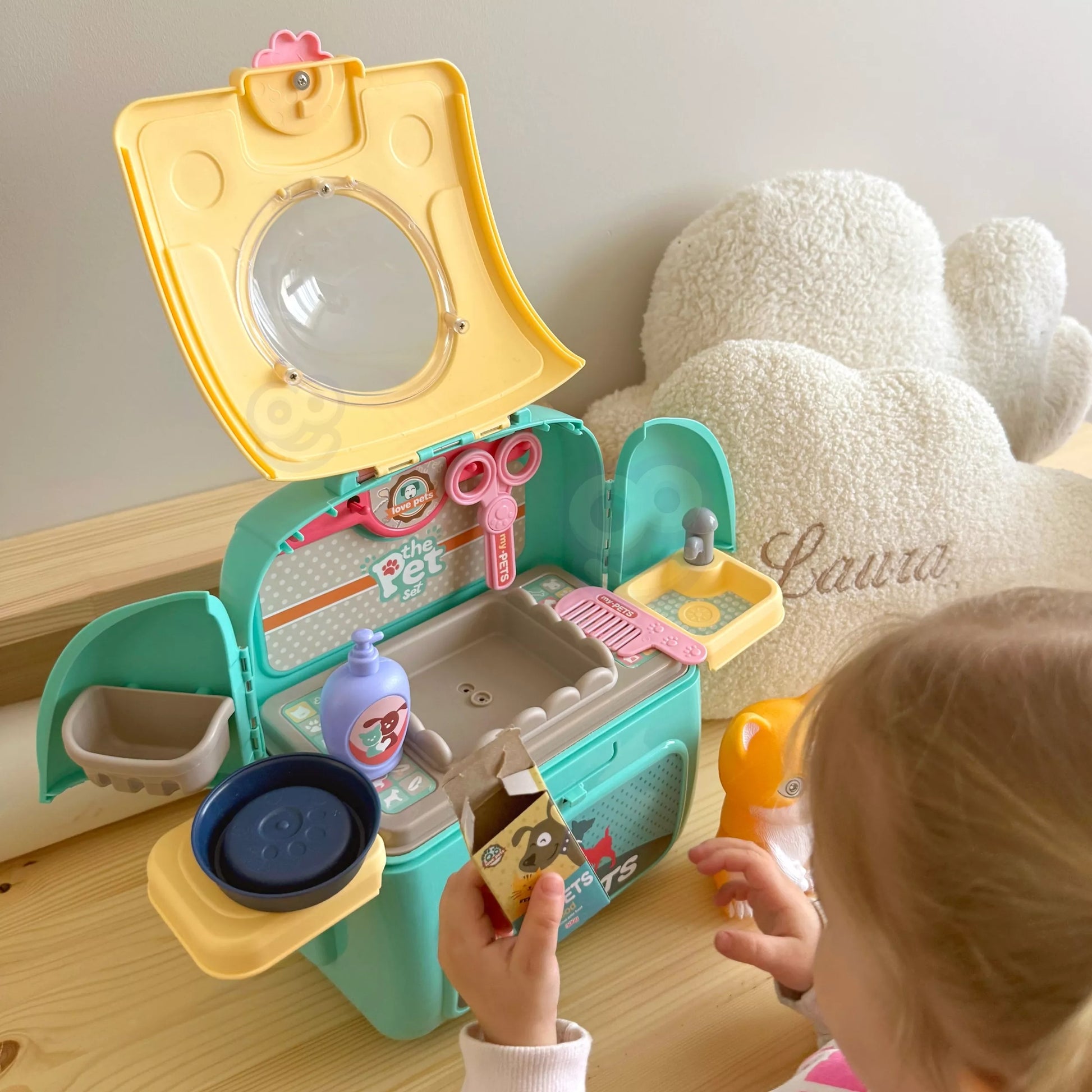 WOOPIE Kitty nešiojamas grožio salonas 2in1 kuprinėje