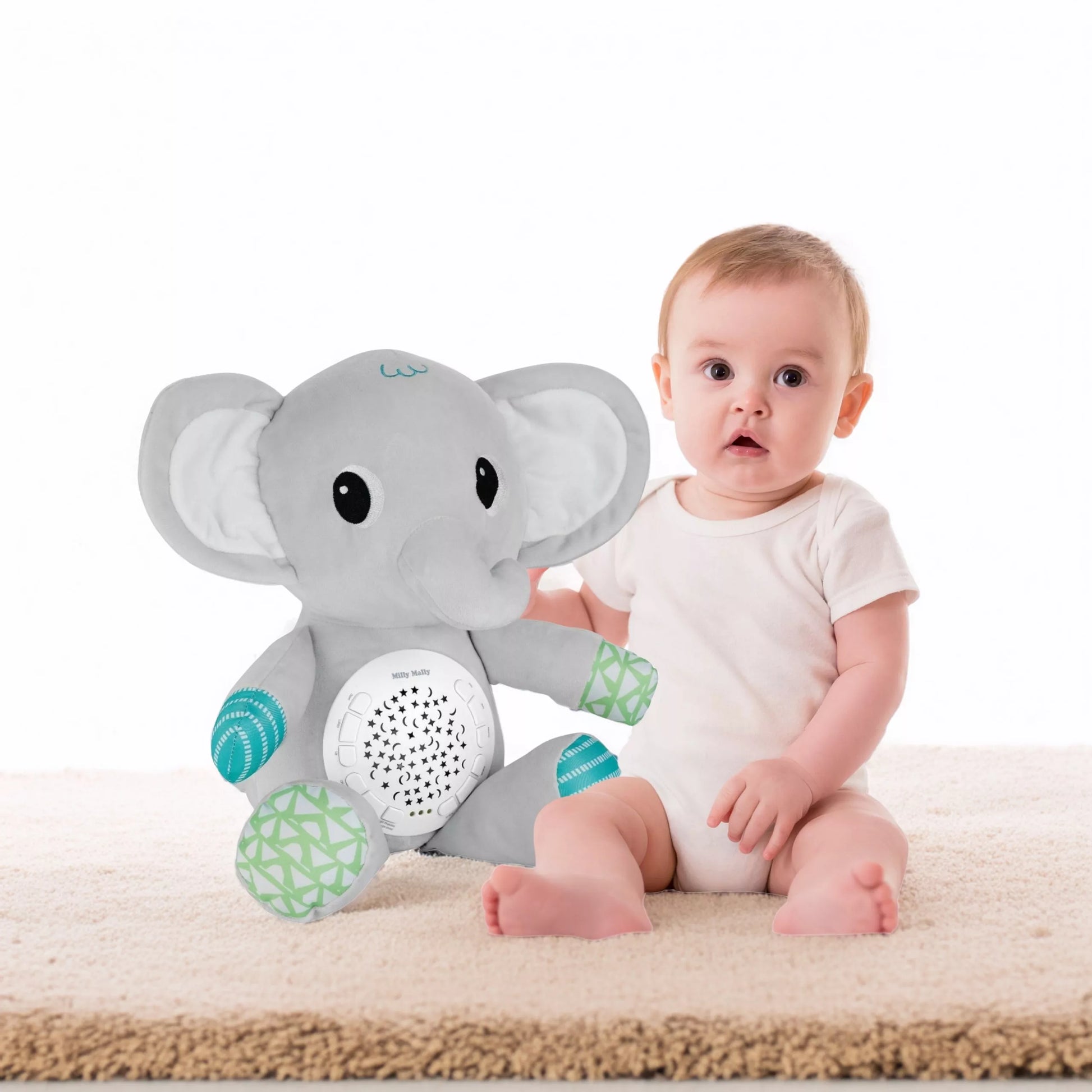 WOOPIE BABY Cuddly Dramblys Su Projektorius Ramesnis Miegas 12 Melodijos