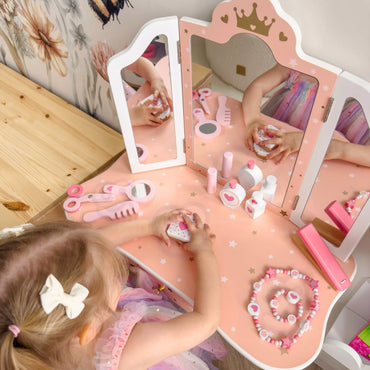 WOOPIE GREEN medinis tualetas su veidrodžiu ir priedais