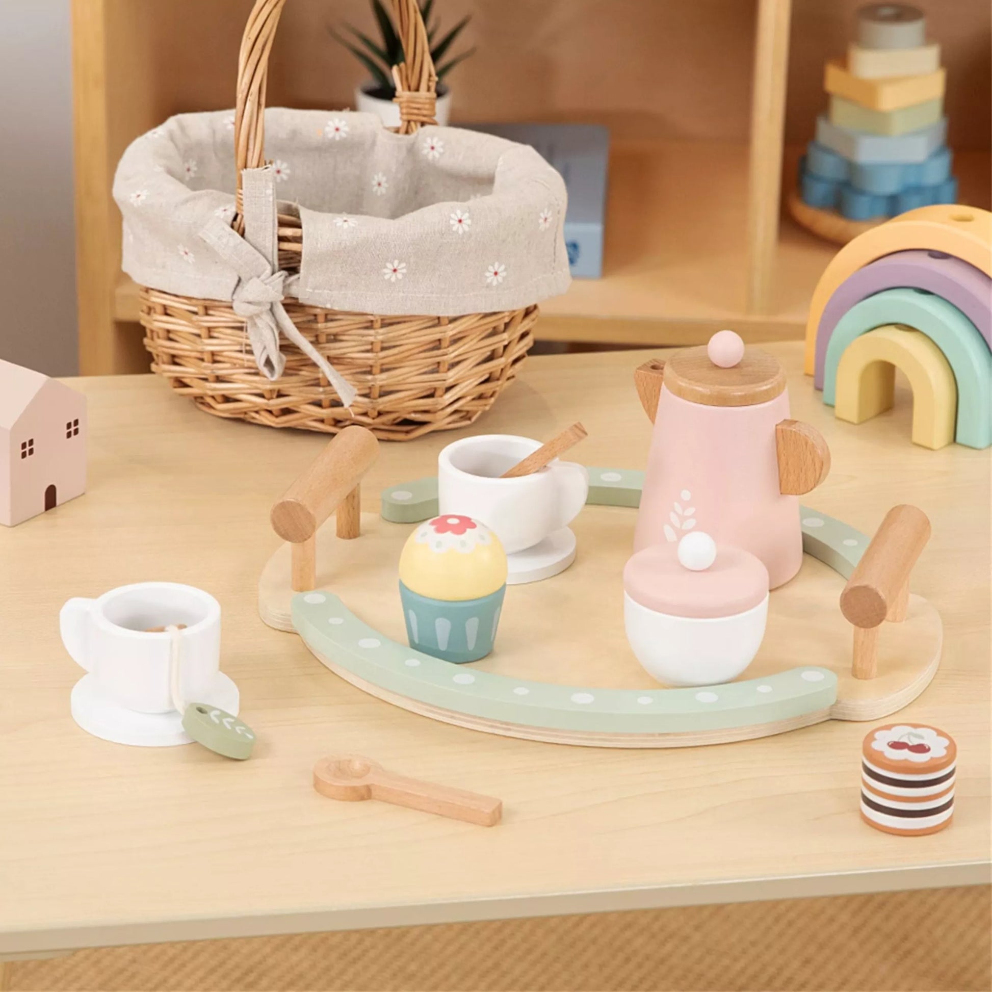 WOOPIE GREEN Medinės arbatos ir kavos rinkinys 12 vnt.