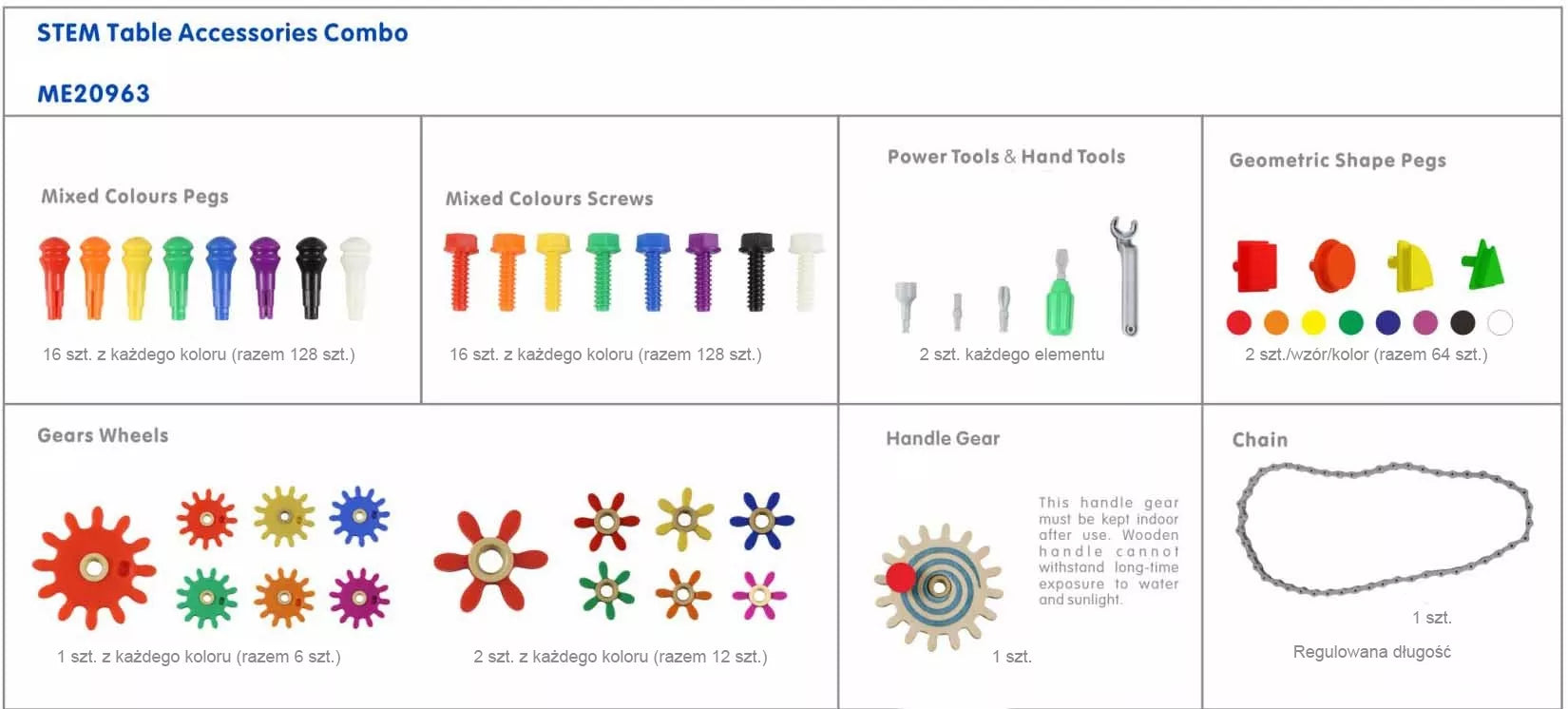 MASTERKIDZ Priedų rinkinys Mix Pins Sraigtiniai Įrankiai 352 vnt.