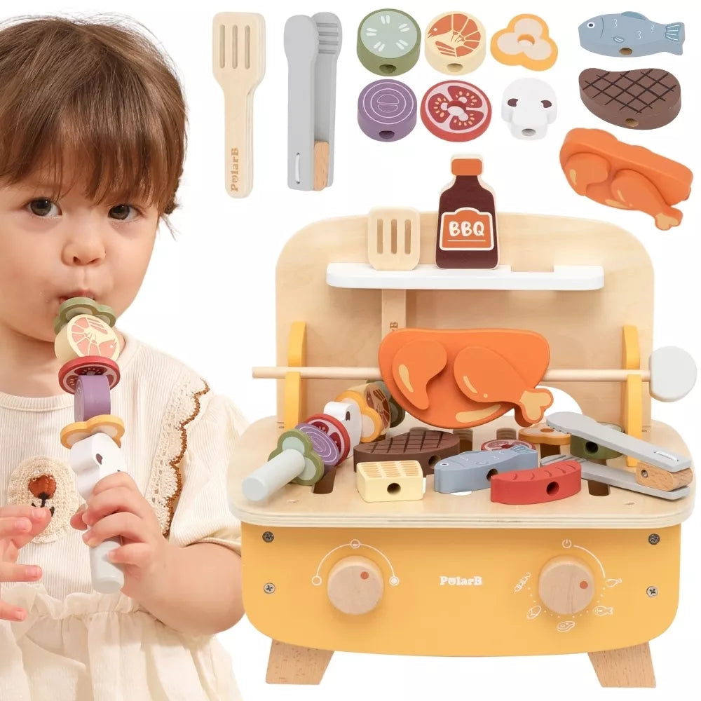 Medinis kepsninės rinkinys BBQ