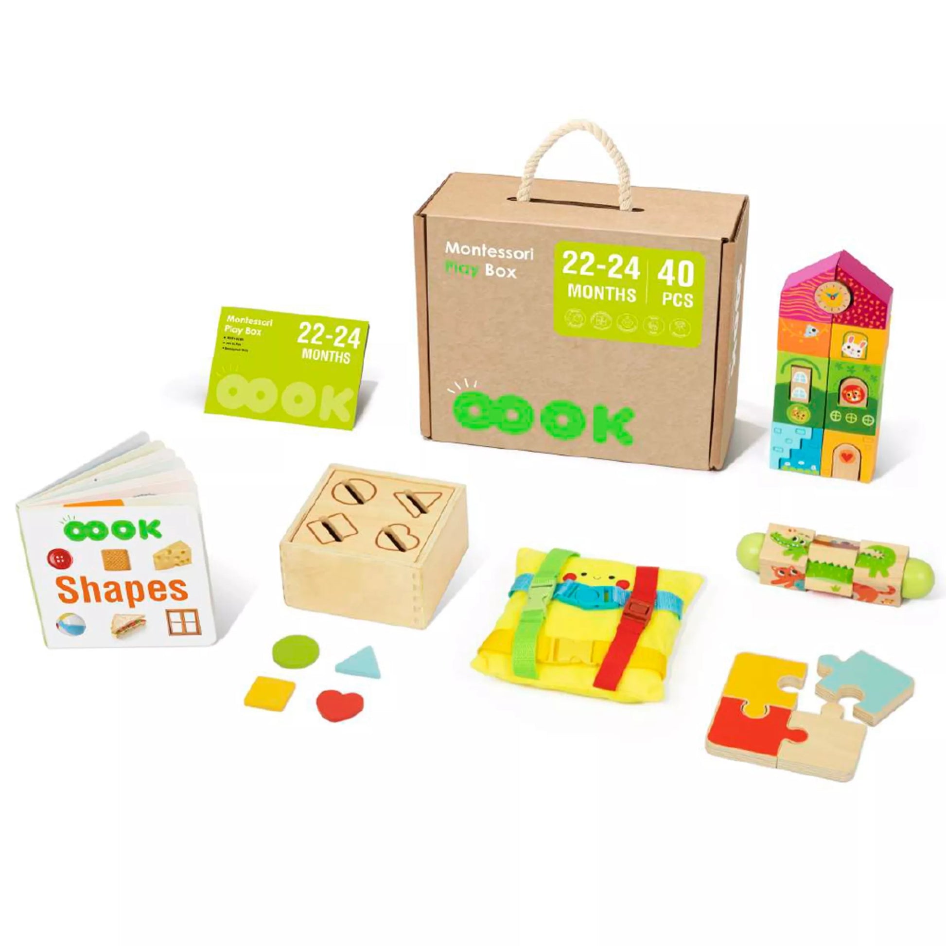 TOOKY TOY  Montessori lavinamoji dėžutė 7in1 sensorinė 22–24 mėn.