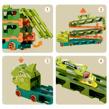 WOOPIE žaislinių sunkvežimių dinozaurų takelis 2,1 m, skirtas žaisliniams automobiliams