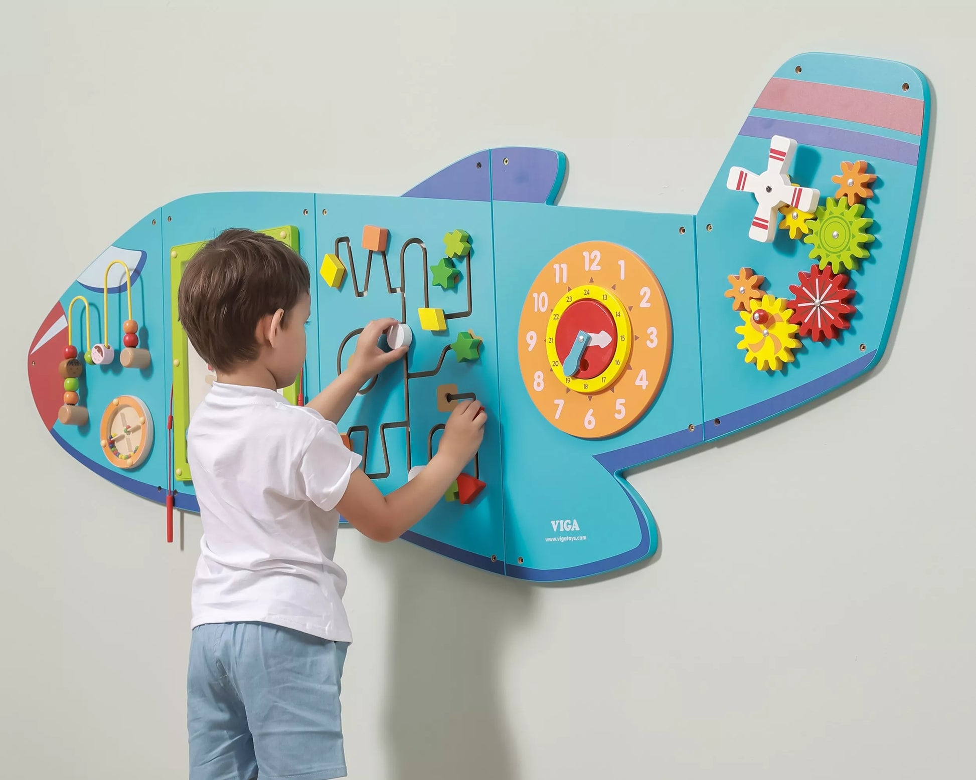 Medinės jutimo manipuliavimo lenta lėktuvas