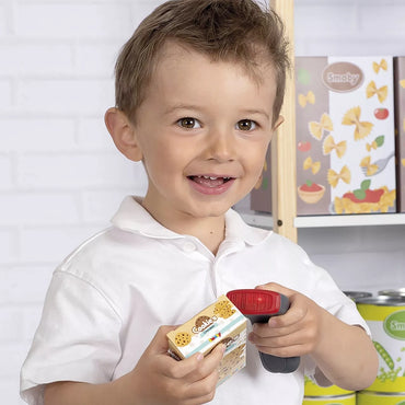 SMOBY elektroninės parduotuvės fondas su skaitytuvu ir masteliu