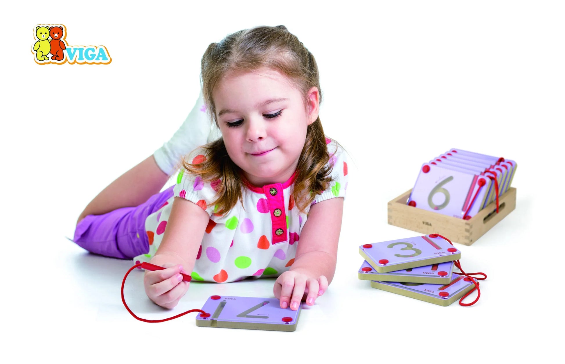 VIGA magnetinės lentos „Skaičių rašymo mokymasis“ Montessori