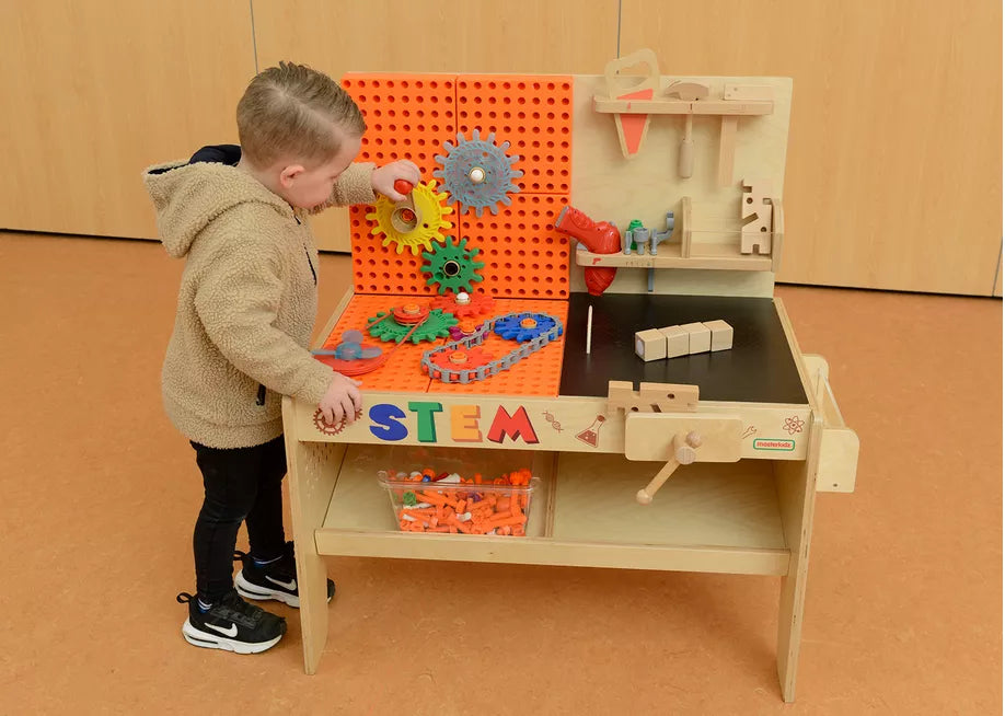 MASTERKIDZ Medinės dirbtuvės XXL Montessori STEM su įrankiais