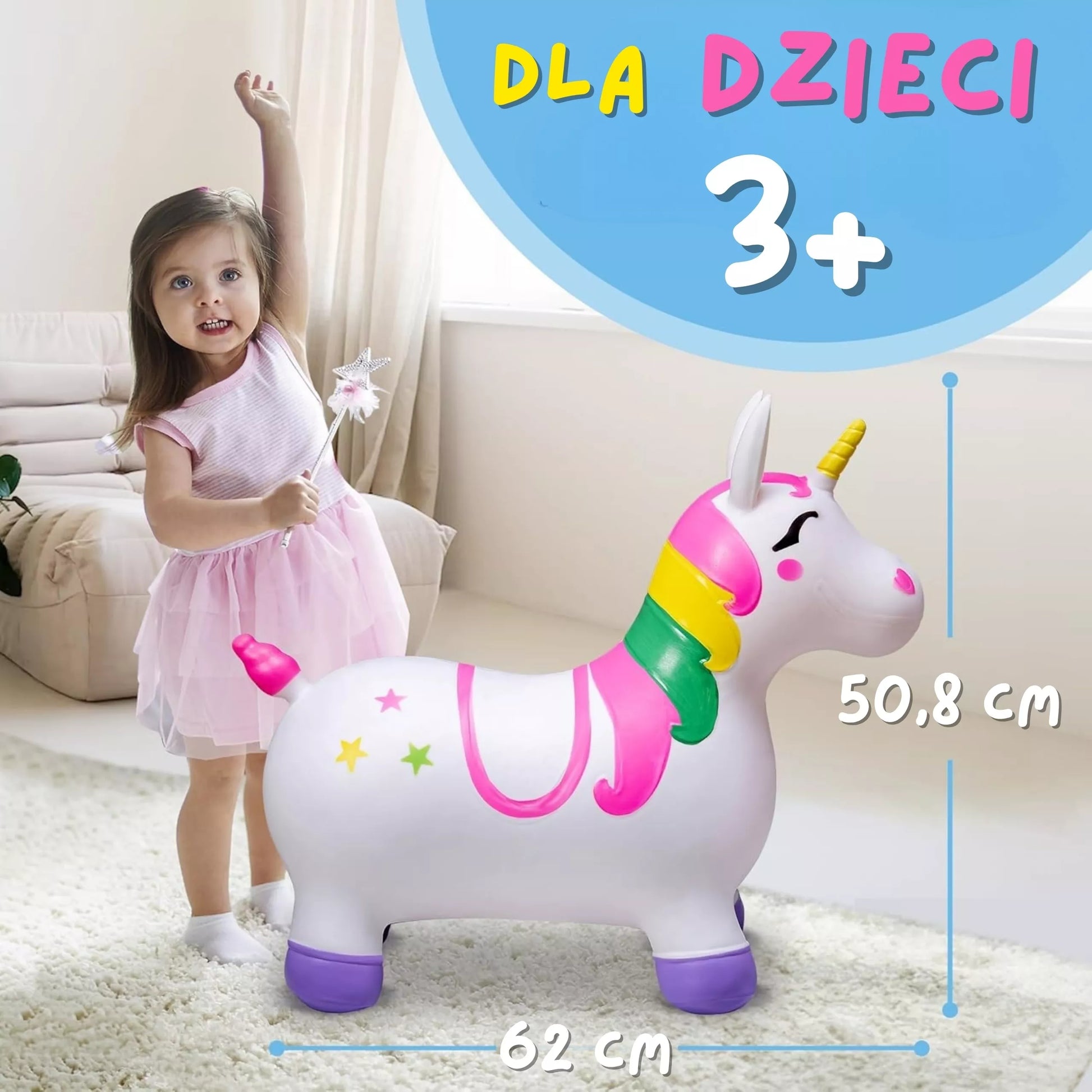 WOOPIE baltas vienaragio šokliukas