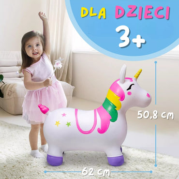 WOOPIE baltas vienaragio šokliukas