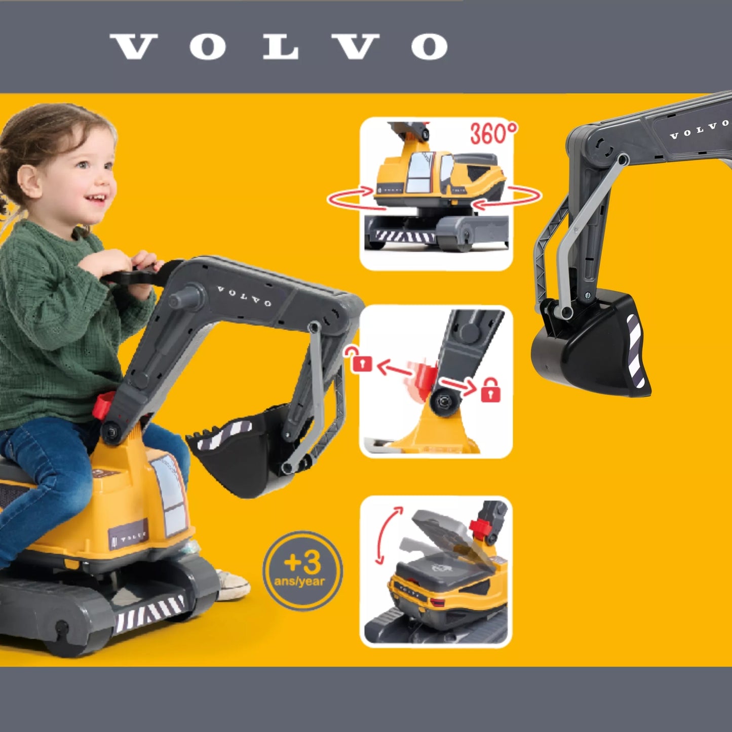 FALK Volvo Šarnyrinio ekskavatoriaus pasukama kastuvinė kabina