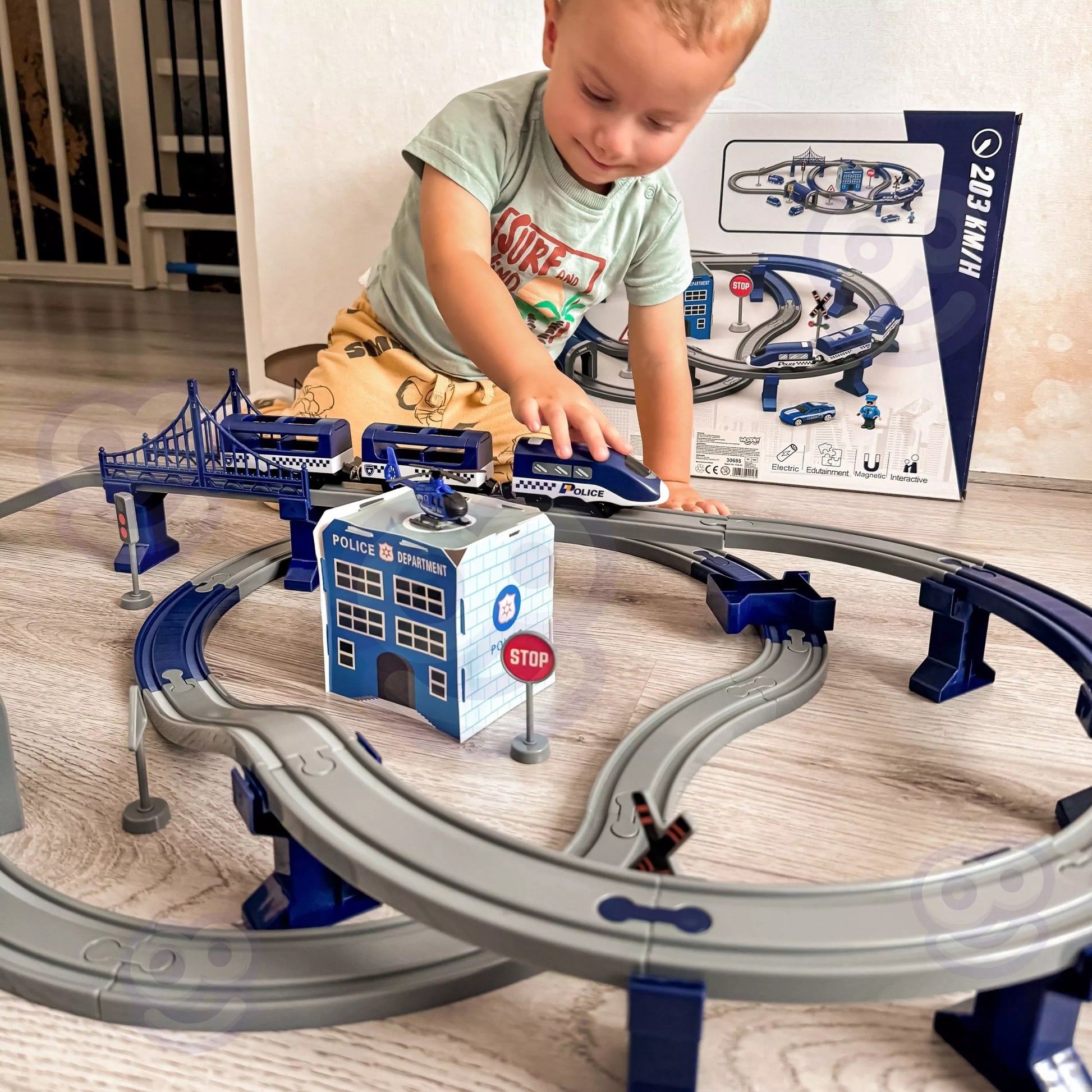 WOOPIE elektrinio geležinkelio bėgių policijos nuovados sraigtasparnių automobiliai 92 vnt.