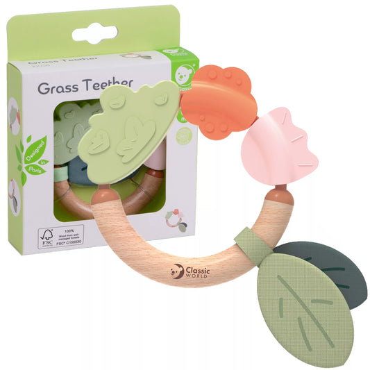 Classic World medinis barškutis–kramtukas kūdikiams