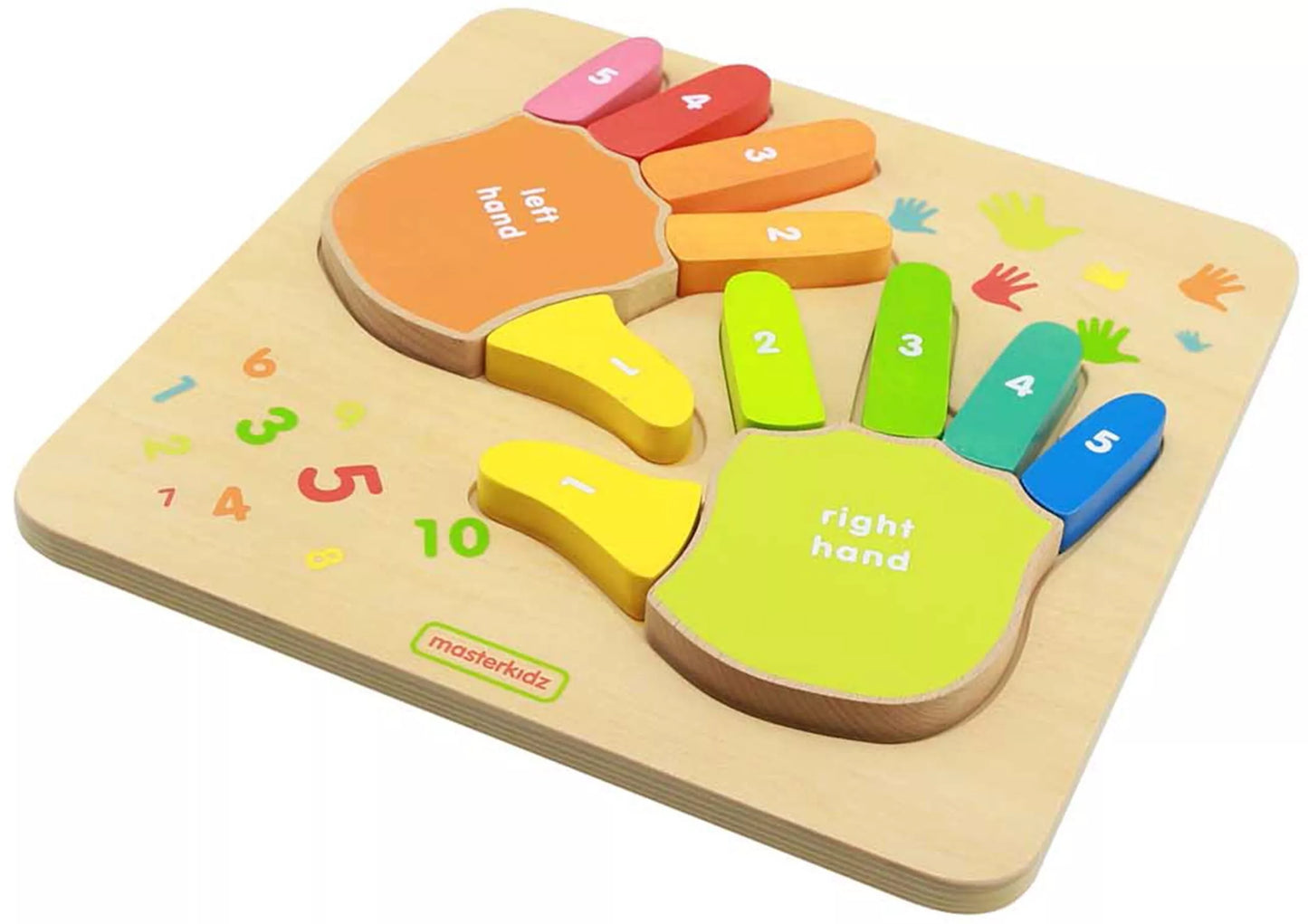 MASTERKIDZ edukacinė medinė pirštų skaičiavimo lenta