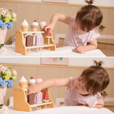 VIGA medinių ledų salono parduotuvės ledų rinkinys 6 vnt ledų rinkinys