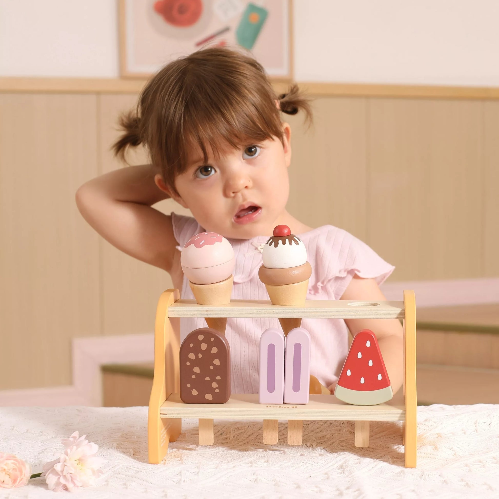 VIGA medinių ledų salono parduotuvės ledų rinkinys 6 vnt ledų rinkinys