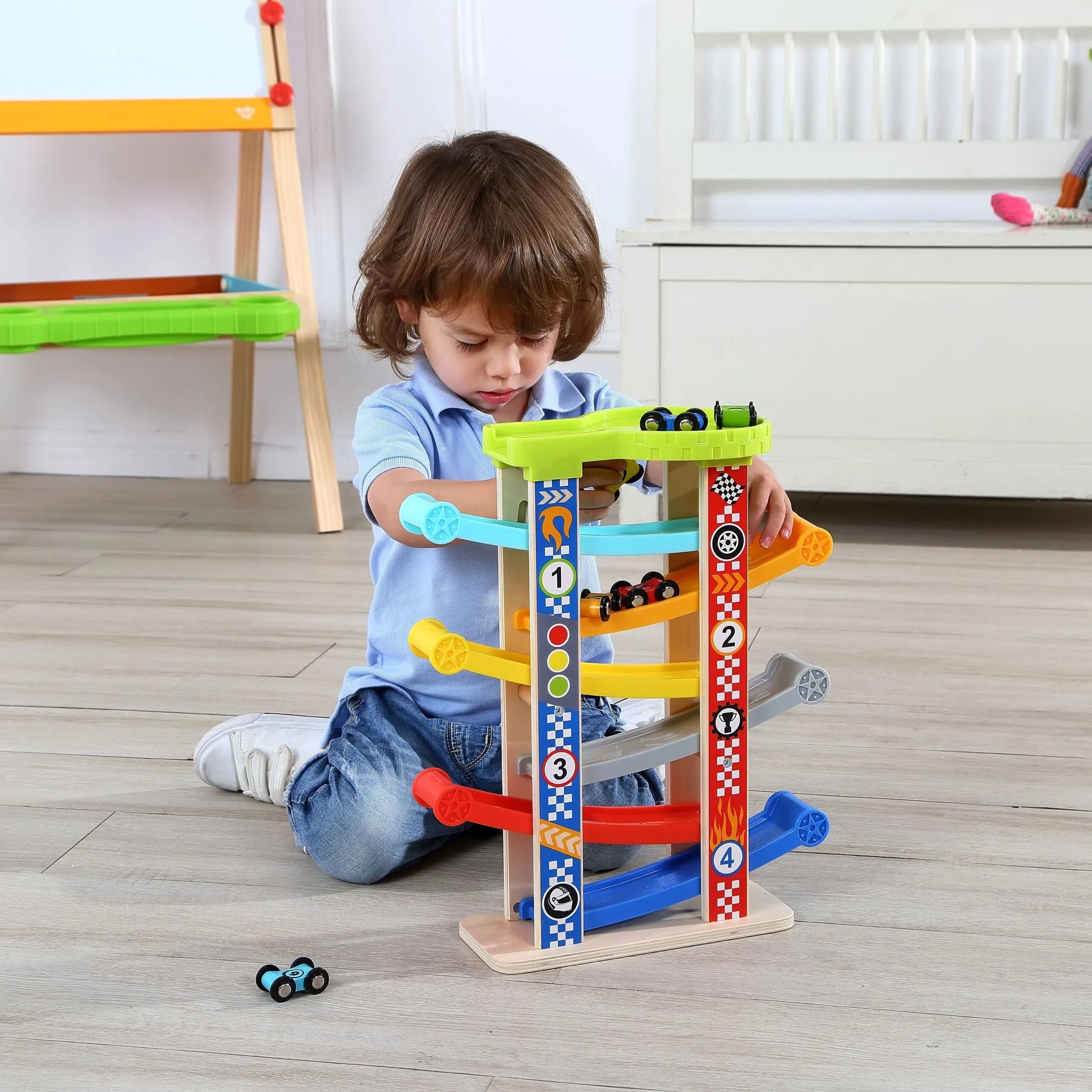TOOKY TOY spalvinga automobilių čiuožimo trasa