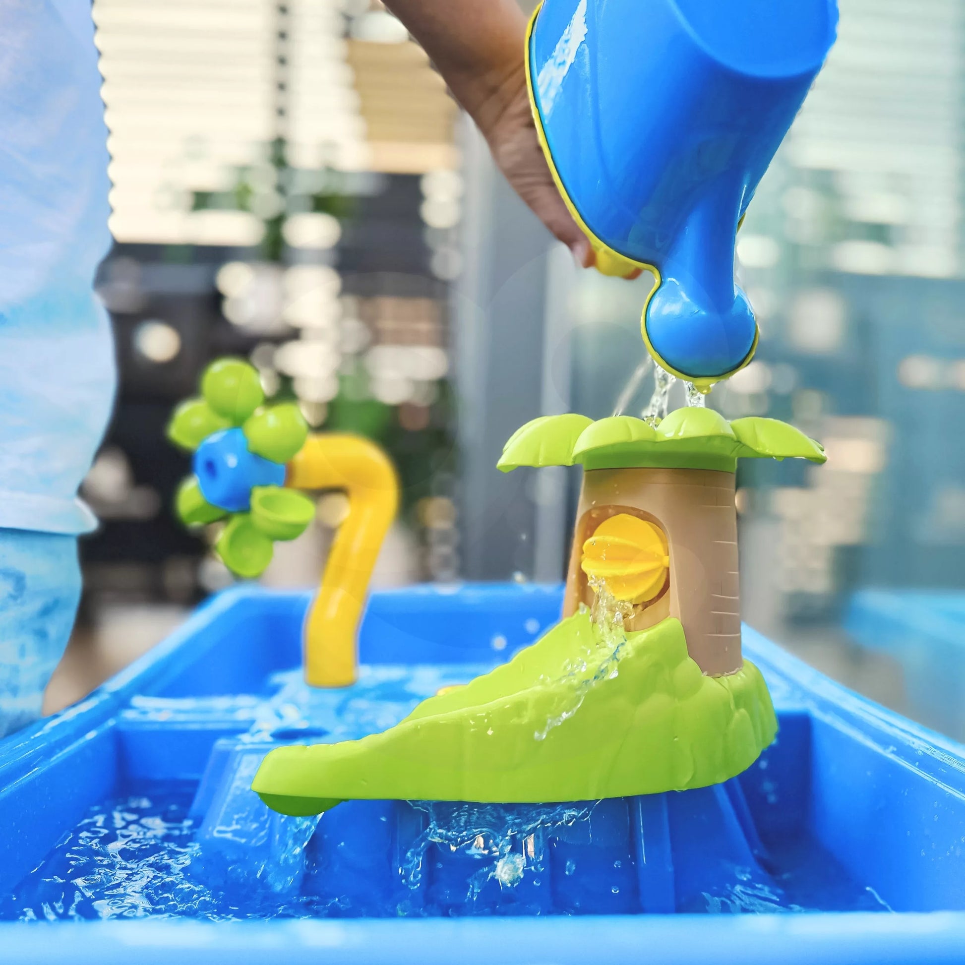 vandens staliukas 2in1 smėlio dėžė Palmė 18 vnt.