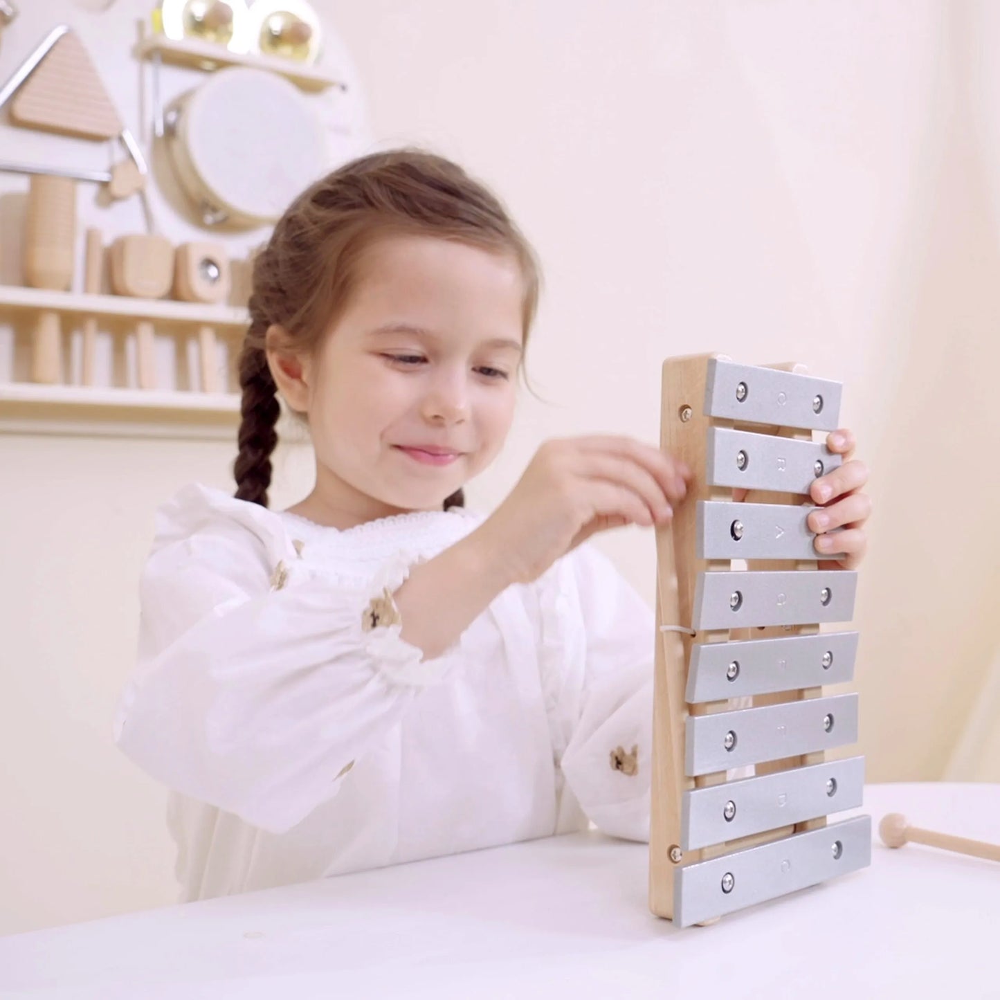 VIGA medinis muzikos lentos rinkinys – 12 perkusinių instrumentų