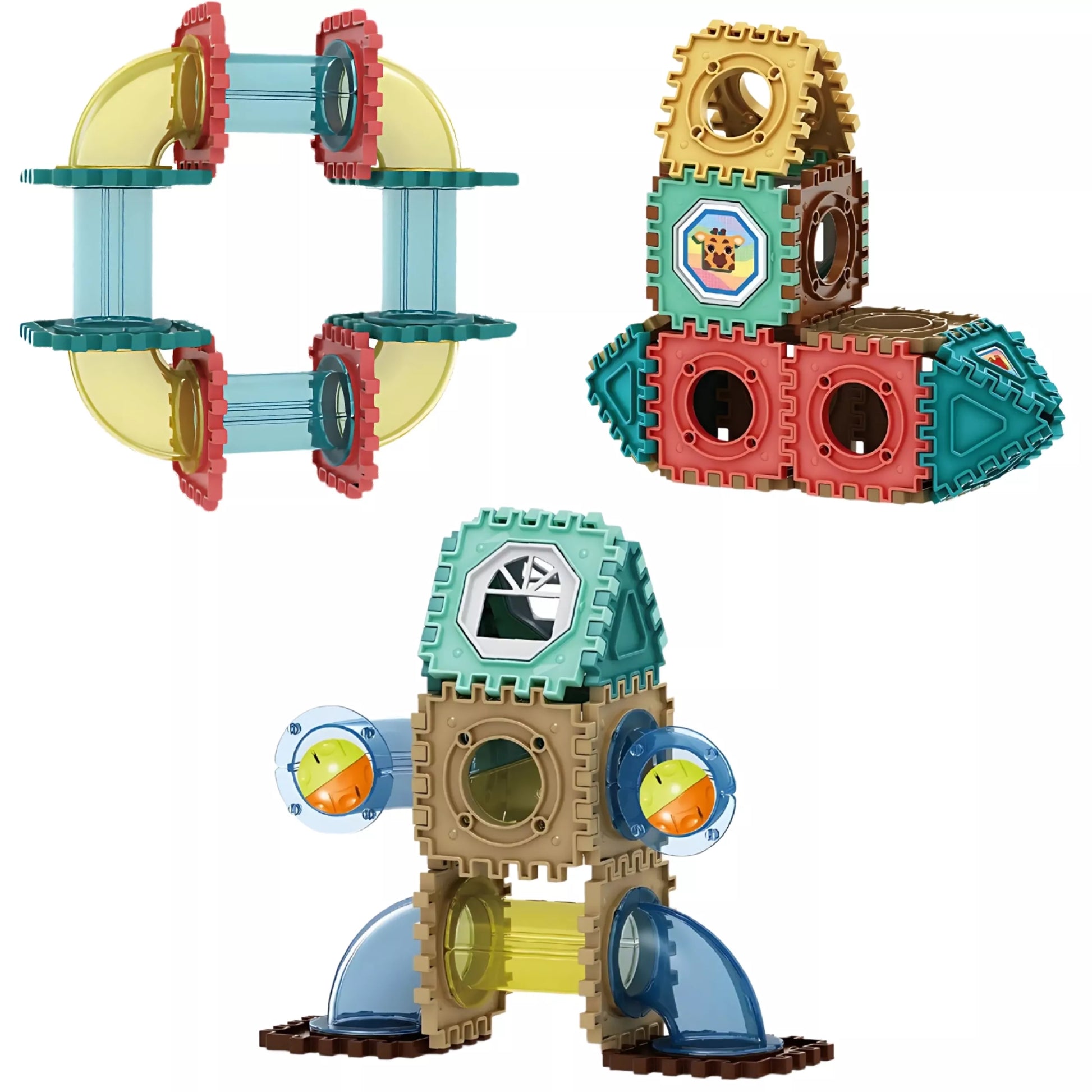 WOOPIE 3D konstruktorių rinkinys su kamuoliukais, vafliais, 228 vnt.