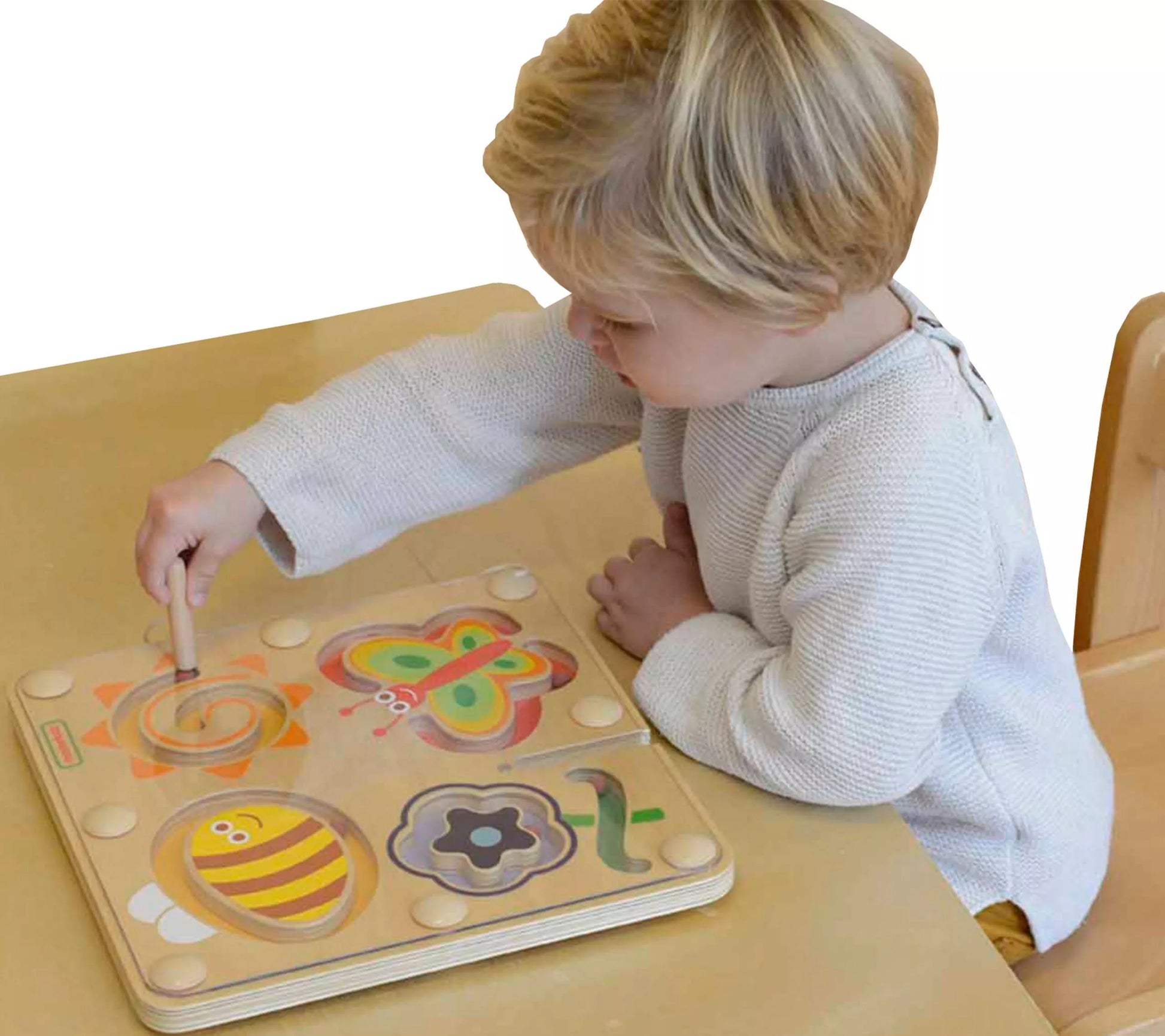 Masterkidz medinė magnetinė labirintų lenta