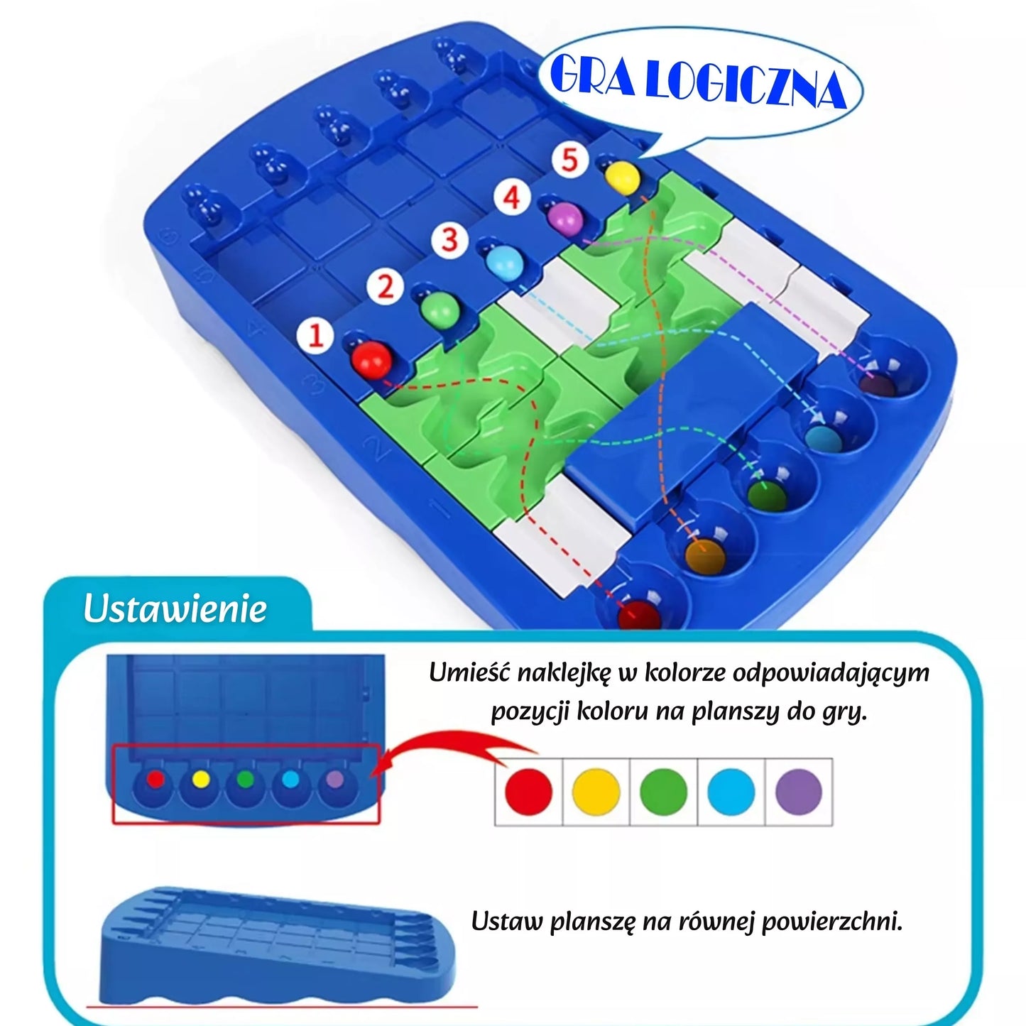 WOOPIE IQ Logic Kamuolys Žaidimas Smegenų Treniruotės Dėlionės Kelių Labirintas