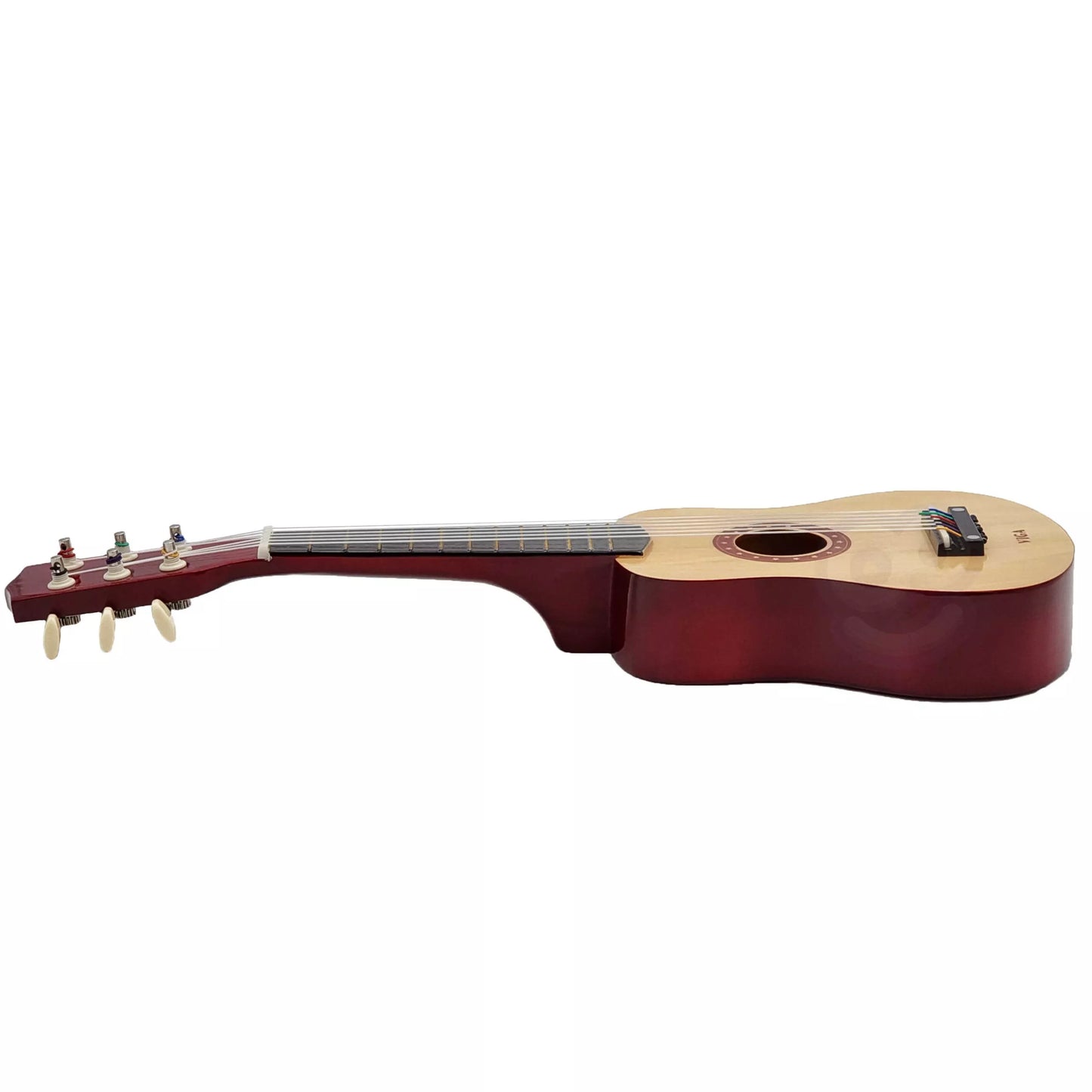 Viga medinė gitarėlė vaikams, natūrali, 21 colio, 6 stygos