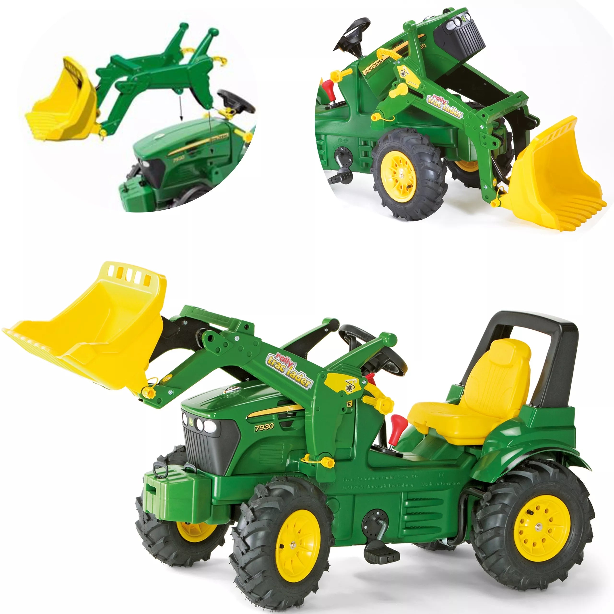 Rolly Toys rollyFarmtrac John Deere 7930 – Pedalinis traktorius su šaukštu