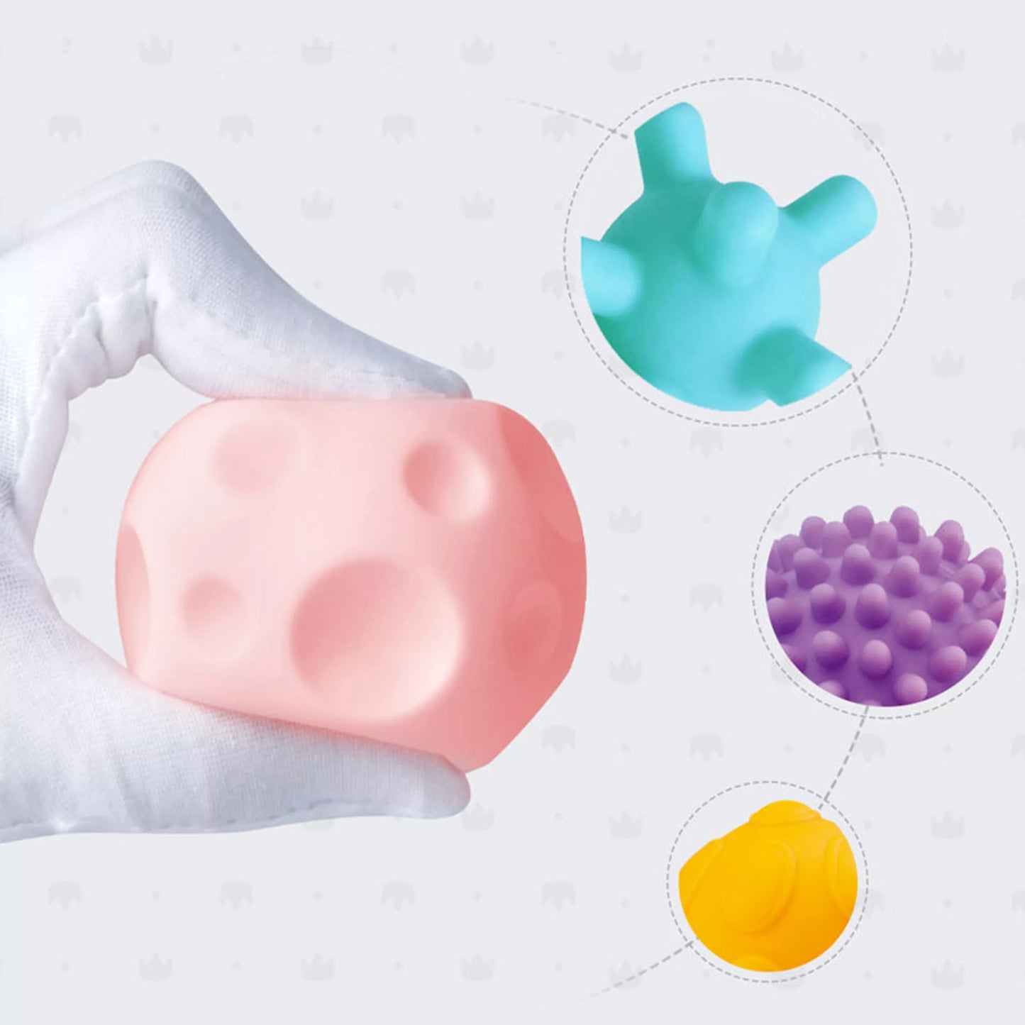 WOOPIE BABY Sensoriniai spaudimo kaladėlės, 8 vnt.